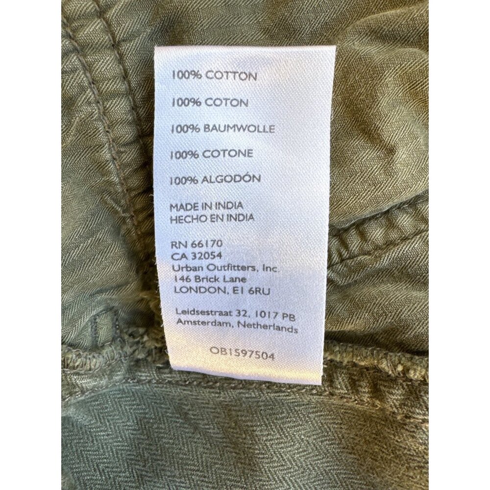 Free People‎ Cotton Olive Green Rule Breaker Slim Cargo Utility Pants 0 - Picture 11 of 13